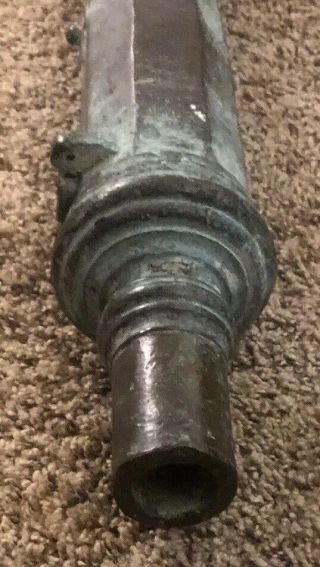 Antique Bronze Ship ' s Cannon,  17th Or Early 18th Century,  Found In The Caribbean 11