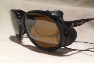 Vintage Vuarnet Px5000 France Sun Glasses Glacier Leather Mountaineering Side