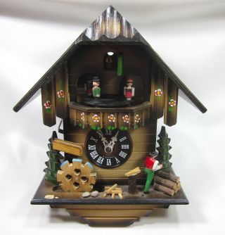 Vintage Cuendet Black Forest Wooden Cuckoo Clock Mechanical Germany
