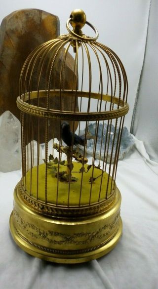 Vtg Reuge Singing Bird Songbird Birdcage Automation Swiss Movement Music Box