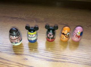 Vintage Weebles Disney Mickey Mouse And Mickey Mouse Club Billy Pluto Hasbro