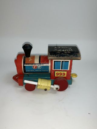 Vintage Fisher Price Huffy Puffy Animated Wooden Train 3