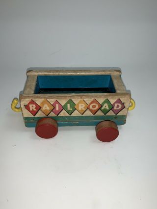 Vintage Fisher Price Huffy Puffy Animated Wooden Train 4