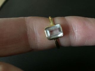 Antique Georgian Ring 18ct Gold Rock Crystal Circa 1780