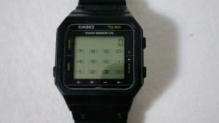 RARE Vintage 1983 Casio TC - 50 Touch Sensor Calculator Watch Japan Module 120 2