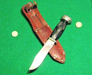 Vtg Sheath Hunt Blade 1930 REMINGTON UMC Antique RH28 Knife 1 Orig Leather case 8