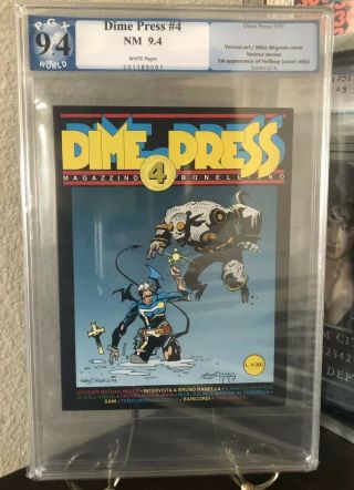 Dime Press 4 Pgx 9.  4 Nm 1st Hellboy Cover Predates Not Cgc Mike Mignola Rare