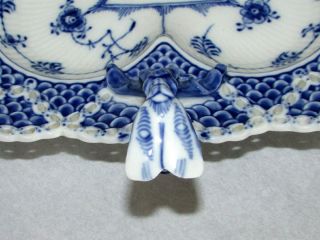 Rare Royal Copenhagen Blue Fluted Full Lace Serving Dish 1077 First Quality Test 6
