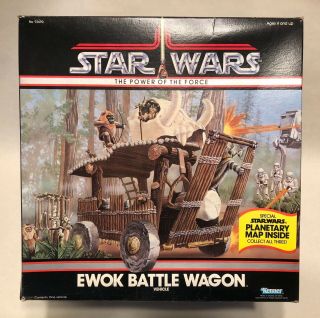 Vintage Star Wars The Power Of The Force Ewok Battle Wagon - In Orig.  Box