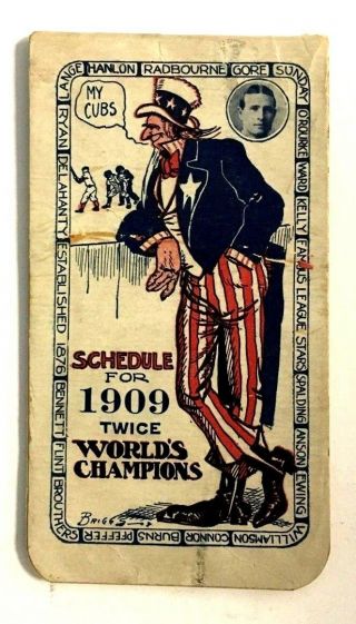 1909 Chicago Cubs National League Schedules 40 Pages Complete Rare Baseball Mlb