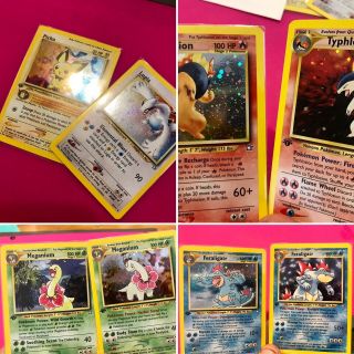 Complete 111 Pokemon 1st Edition Neo Genesis Set Holo Rare Look At The Quality