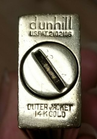 VTG Dunhill 14K Yellow Gold Ribbed Lighter 271 6