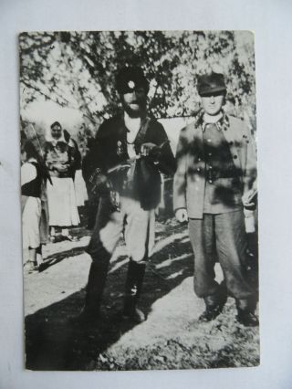 Photo Wwii Of Bosnia 1943.  Chetnik And Croatian Domobran
