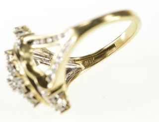 10K Diamond Marquise Cluster Fashion Cocktail Ring Size 7 Yellow Gold 81 3