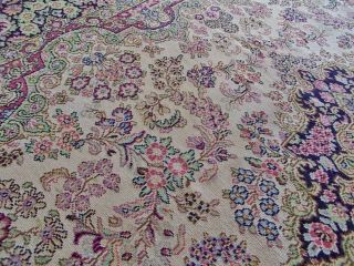 VINTAGE X Large Axminster Floral Wool Rug 12x9ft French Aubusson Keshan 6