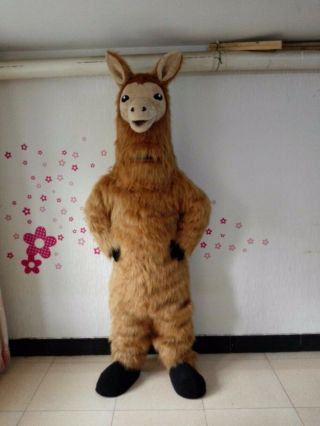 Llama Mascot Costume Suit Cosplay Party Game Dress Outfit Advertising Halloween