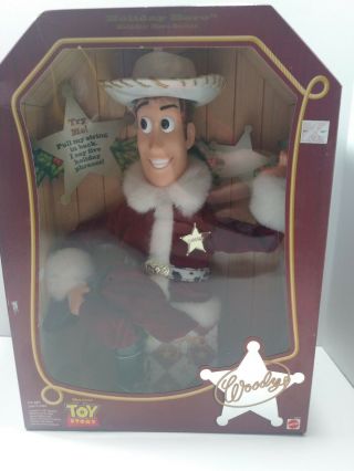 1999 Woody From Toy Story Mattel Holiday Hero Series Toy - Vintage Santa