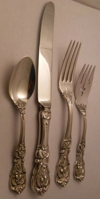 4 Pc Francis Ist Reed & Barton Sterling Silver Place Setting Crisp No Monogram