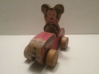 Vintage 1950s Fisher Price Mickey Mouse Puddle Jumper Pull Toy 310 Walt Disney