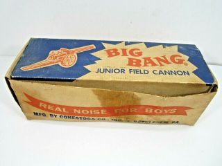 Vintage Big Bang Junior Field Cannon Box Only & Bangsite Tube Conestoga Co.