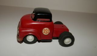 Vintage Tin Friction Red Sss Truck - 2 7/8 " Long - Japan