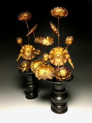 Jouka Japanese,  Japan,  Buddhist Lotus And Vase Set Buddhism 30cm　景