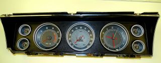 1967 Chevy Impala Ss Instrument Cluster W/ Tachometer & Clock - Very Rare - L@@k