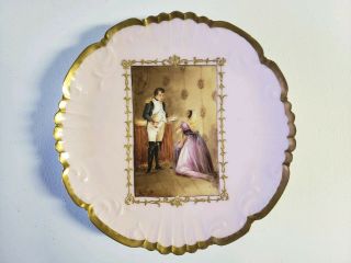 Antique Limoges Hand Painted Artist Signed Plate Set Napoleon and Josephine 6