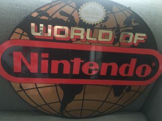 Very Rare Hanging Nes Nintendo Globe Store Display Sign