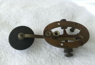 Vintage WW1 - WW2 US Navy Morse Code Key Bunnell 1916 Brass & Bakelite 3