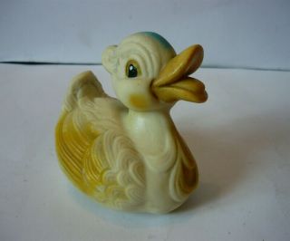 Vtg Rare Mexican Squeaky Toy Duck Rubber Doll Squeak Toy Mexico
