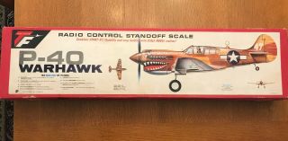 Top Flite Red Box P - 40 Warhawk - - Vintage Hard To Find R/c Model (complete Kit)