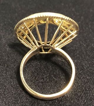 18K Solid Gold Vintage Ring Setting 7.  8 Grams NOT SCRAP 3