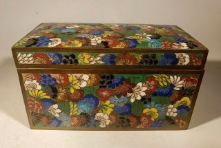 Antique Chinese Enamel Cloisonne Table Box