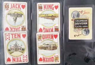 Columbian Souvenir Playing Cards Complete Set - - Xf - - Unique " Rare " Pahv384