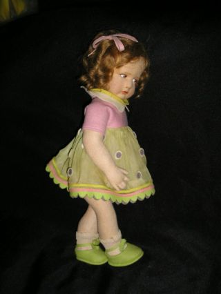 Rare Early Lenci Girl in Felt and Organdy Outfit Model 300 17 inches 10