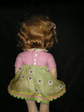 Rare Early Lenci Girl in Felt and Organdy Outfit Model 300 17 inches 9