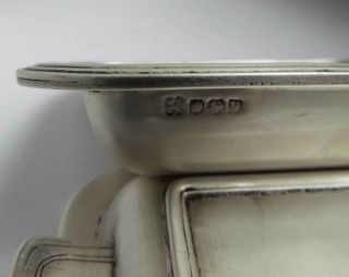 HEAVY ENGLISH ANTIQUE 1938 STERLING SILVER NOVELTY BUTTER DISH WITH LINER 6