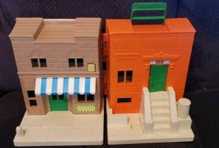 Vintage Sesame Street 123 Playset Puppets Neighborhood House Store CBS Toys 1984 3