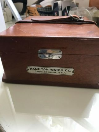HAMILTON MOUNTED CHRONOMETER WATCH,  MODEL 22 condition; box 2
