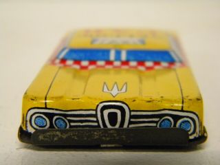 Vintage 1958 - 60 Edsel " Yellow Cab " Taxi By Ichimura Japan Tin