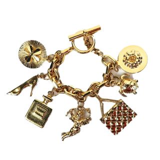 Chanel Vintage Charm Bracelet - Rare Gold Bag Perfume Shoe