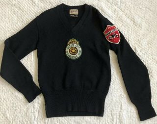 Vintage 1930s 40s Queen City Motorcycle Club Sweater Seattle Caballeros Patches 2