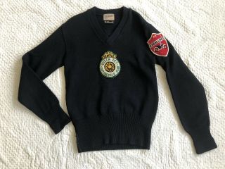 Vintage 1930s 40s Queen City Motorcycle Club Sweater Seattle Caballeros Patches 6