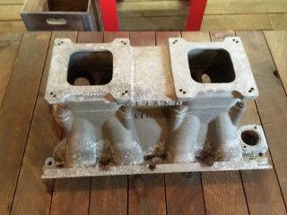 Weiand 429/460 Big Block Ford Tunnel Ram Intake Manifold Dual Quad 2x4