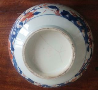 Large Kangxi Period Imari Porcelain Punch Bowl with Bird & Butterfly Provenance 7