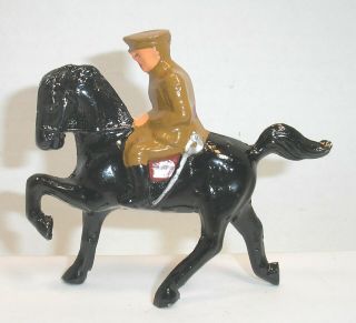 Vintage Dimestore Figures - Barclay 87 Officer On Horse