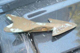 VINTAGE BRASS HARPOON DART FOR FISHING LARGE FISH - SHARK - WHALE TUNA 2