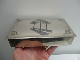 An Antique Egyptian? Silver Cigar Box C1910