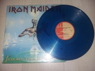 Iron Maiden Seventh Son Of A Seventh Son Color Blue Vinyl Colombia Pressing,  Rare
